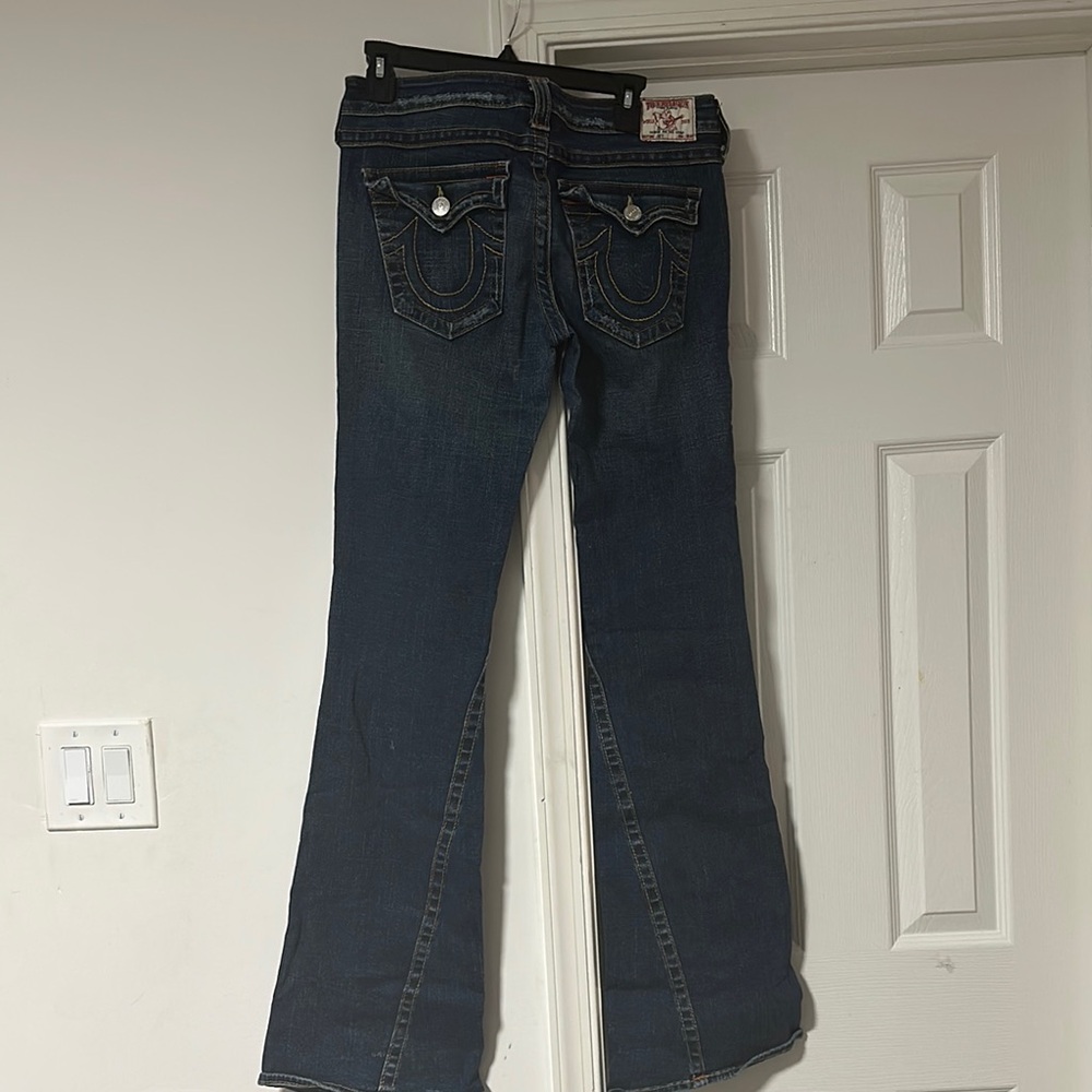 True Religion Blue Flare Wide Leg Denim